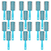 Kuber Industries Hair Brush | Flexible Bristles Brush | Hair Brush with Paddle| Suitable For All Hair Types | Round Vented Hair Brush | 18 Piece | Pack of 6 | C13-X-BLE | Blue